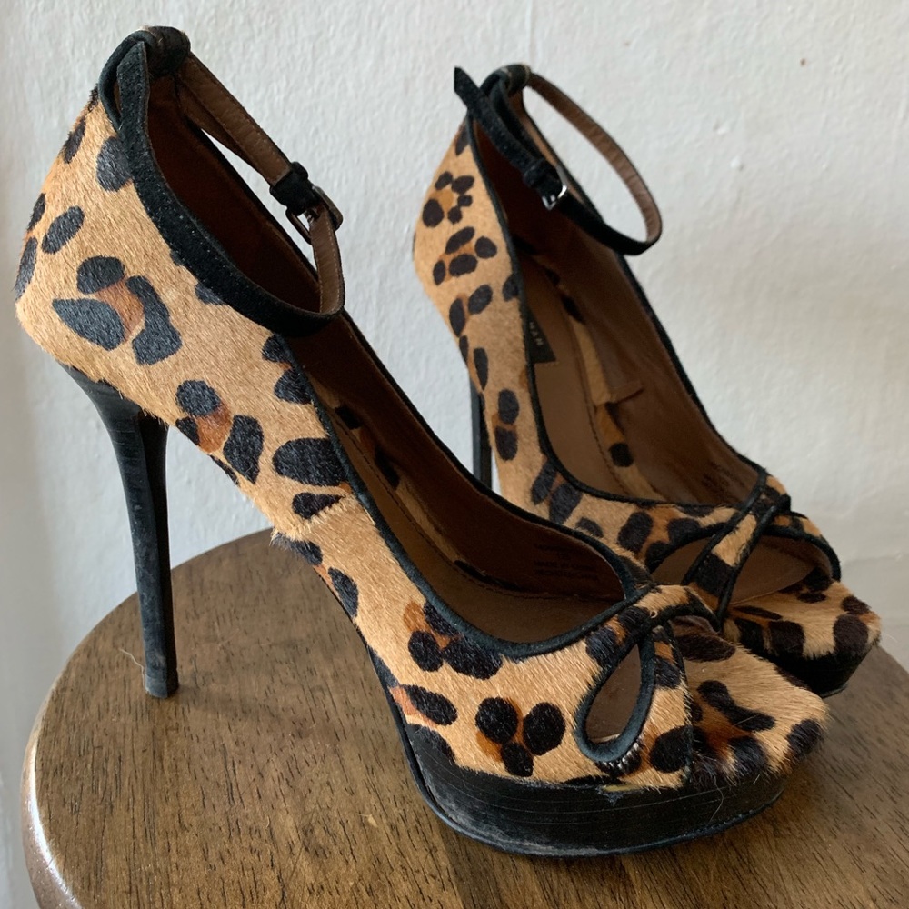Leopard print stilettos